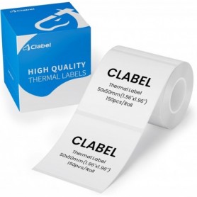 CLABEL 1 Rotolo Etichette Termiche Bianche 50x50mm immagine 1