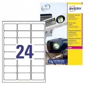 Avery L4773-8 Etichette adesive in poliestere bianco resistente