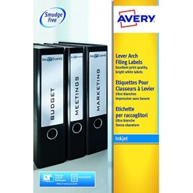 Avery J8171-25 Etichette adesive in carta bianca per raccoglitori